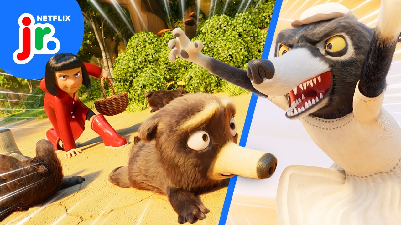 Red VS Wolf Fairy Tale Fight! 🐺 7 Bears | Netflix Jr