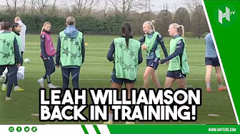 Leah Williamson BACK in training ahead of Real Madrid | Arsenal women