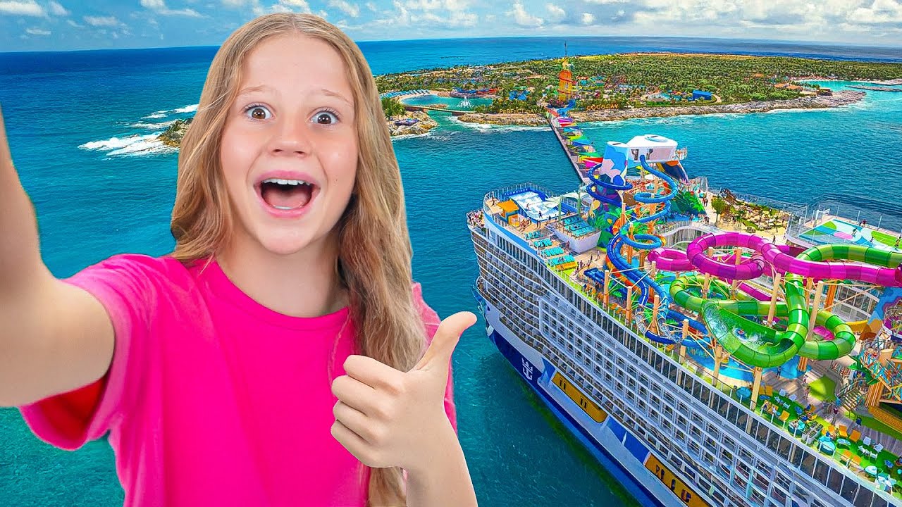Nastya and Evelyn having fun on the Royal Caribbean cruise