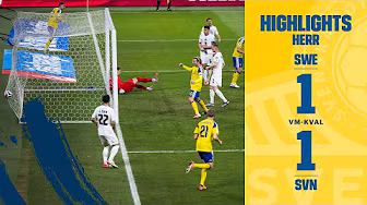 Highlights Sverige – Slovenien 1-1 | Delad pott i VM-kvalet