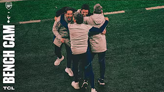 BENCH CAM | Arteta reacts to Eze hat-trick! | Arsenal v Tottenham Hotspur (4-1) | Premier League