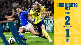 Highlights U23 Sverige-Italien 2-1