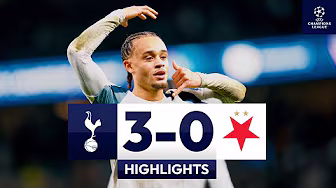 Xavi Simons continues FINE FORM | Spurs 3-0 Slavia Prague | UCL Highlights