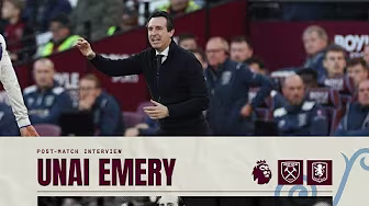 "Thankful for our supporters" π | POST MATCH | Unai Emery on West Ham Victory