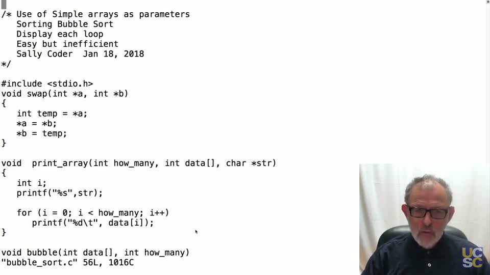 🎥 Array-bubble-sort code
