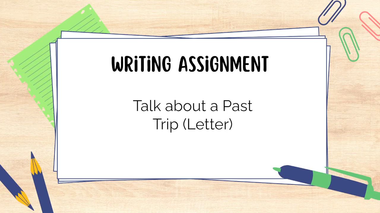 Writing Assignment 3 | Letter Writing