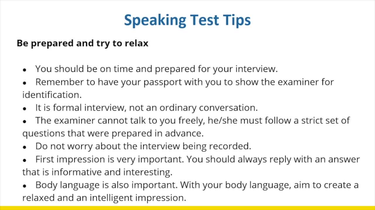 Listening & Speaking Tips (Part 3)