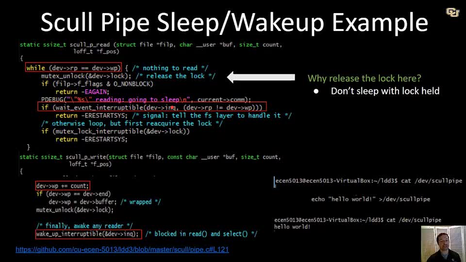 Kernel Sleep Continued