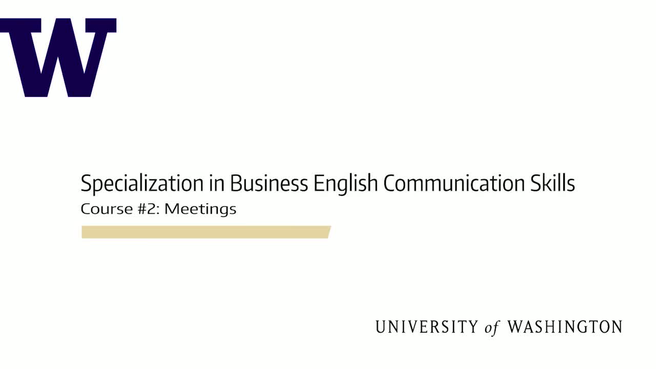 Business English: Meetings