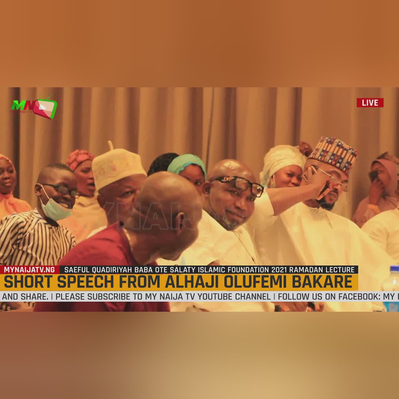 TESTIMONY AND SHORT SPEECH FROM ALHAJI OLUFEMI BAKARE at SAEFUL QUADIRIYAH BABA OTE SALATY ISLAMIC F