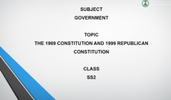 12 The 1999 nigerian constitution