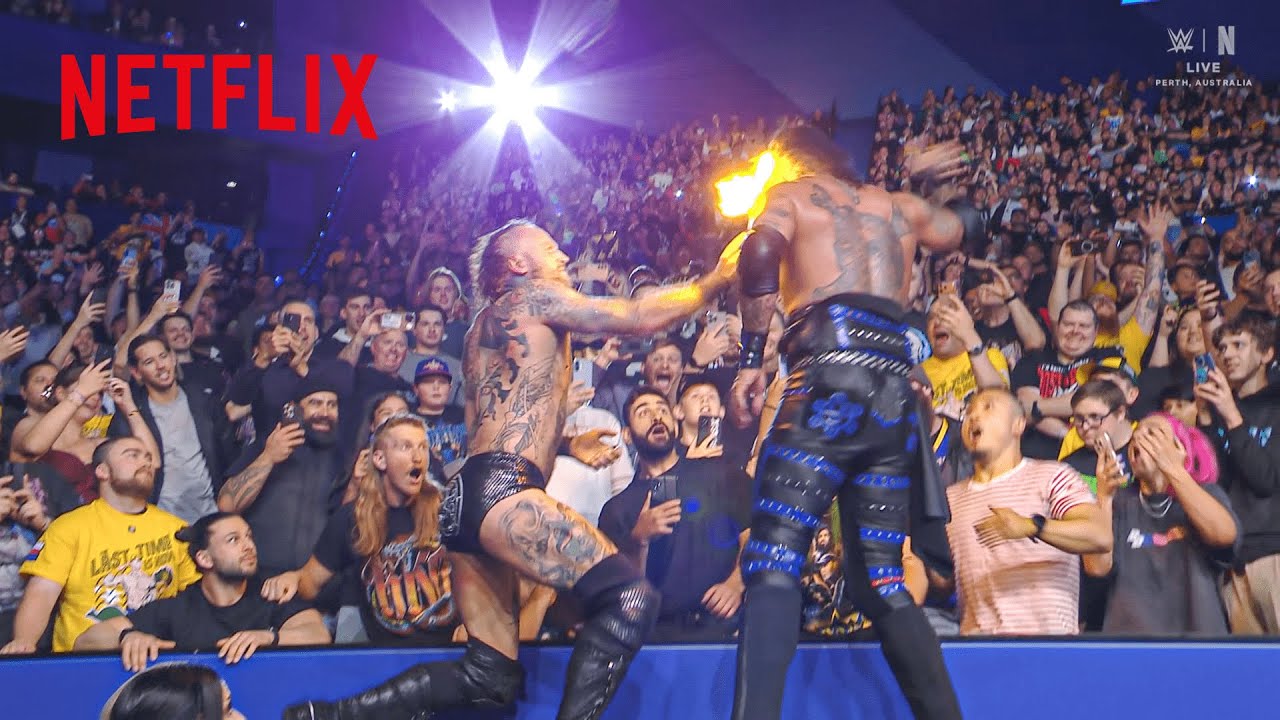 Aleister Black uses a fireball against Damian Priest | WWE SmackDown | 10/10/25