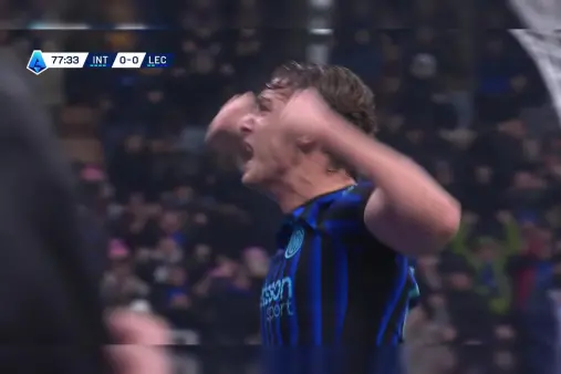 [Goal] Non-stop attacks! Pio Esposito scores from rebound, celebrates with muscle flex