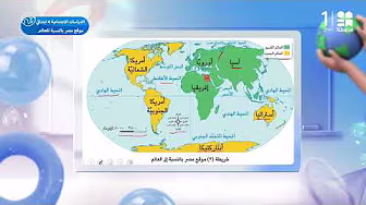 موقع مصر بالنسبة للعالم | الدراسات الاجتماعية | الصف الرابع الابتدائي