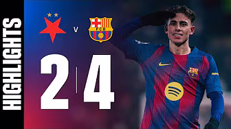 HIGHLIGHTS | SLAVIA PRAGUE 2 vs 4 FC BARCELONA | UEFA CHAMPIONS LEAGUE 🔵🔴