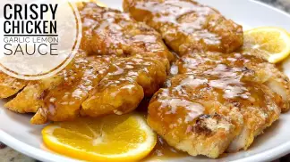 Crispy Chicken With Lemon And Garlic Sauce Recipe | Quick And Easy Pan fried Crispy Chicken Recipe (2026) poster
