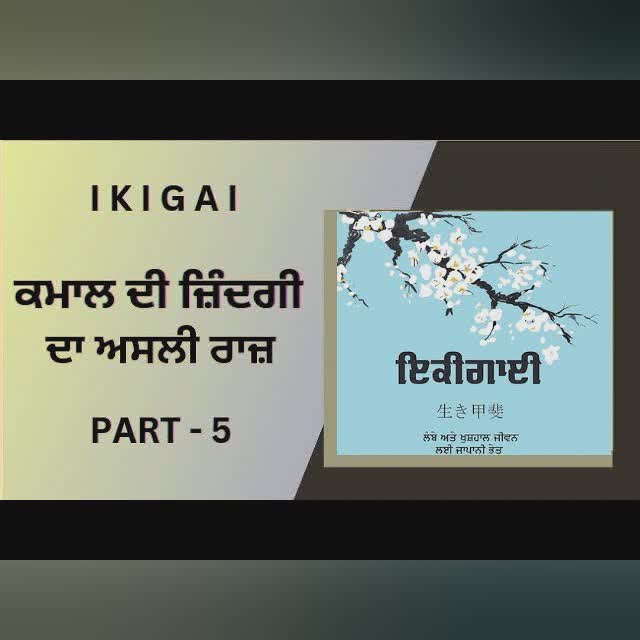ਖੁਸ਼ਹਾਲ ਜੀਵਨ ਜਾਂਚ || IkigaiPunjabi Audiobook || Part 5 || Kuldeep Gill || sahitak safar |