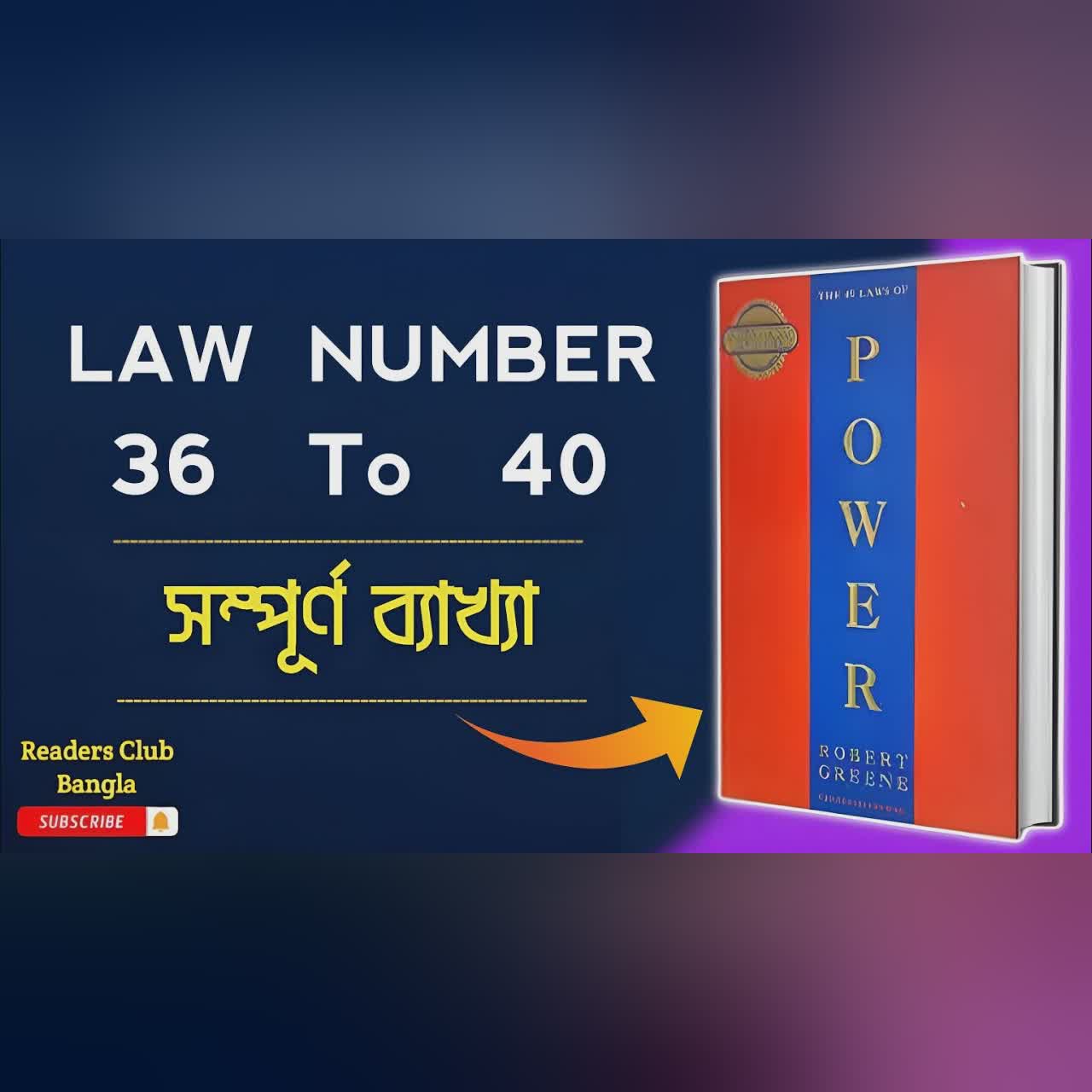The 48 Laws of Power Audiobook in Bengali || law Number 36 to 40 ||