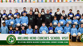 Heimir Hallgrímsson & Carla Ward visit Carrigtwohill Community National School