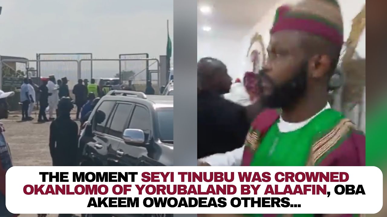 The moment Seyi Tinubu was crowned Okanlomo of Yorubaland by Alaafin, Oba Akeem Owoadeas others...