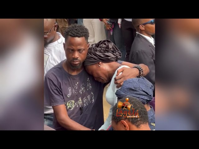 Allwell Ademola's burial: The emotional moment as Toyin Abraham. Ronke Adesanya, others cry heavily