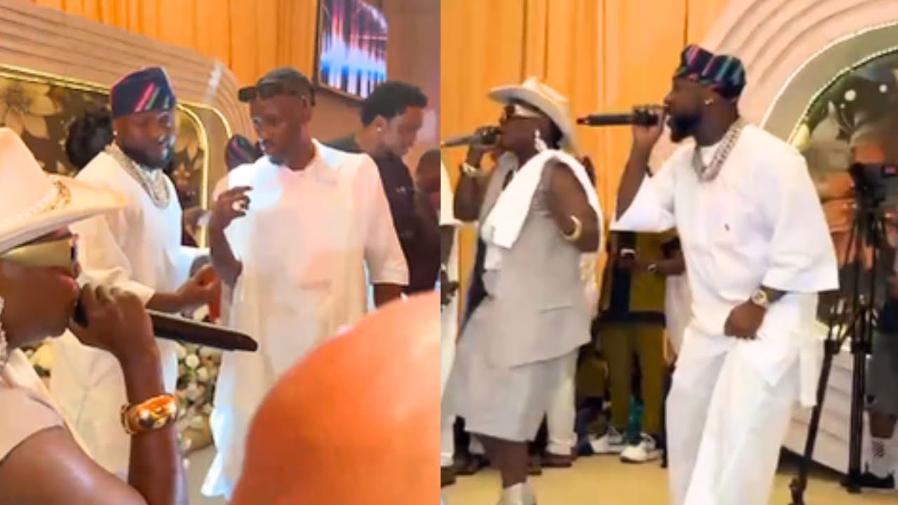 Davido and Teni shut down his cousin's wedding, as Mama Esther Ajayi, Bred, Nikos Living, others