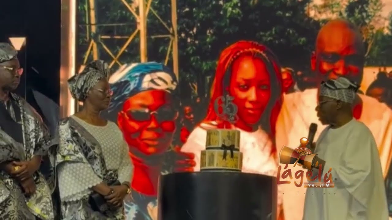How Gov. Ayodele Fayose's wife made Obasanjo forgive him, see his reaction at his 65th Birthday