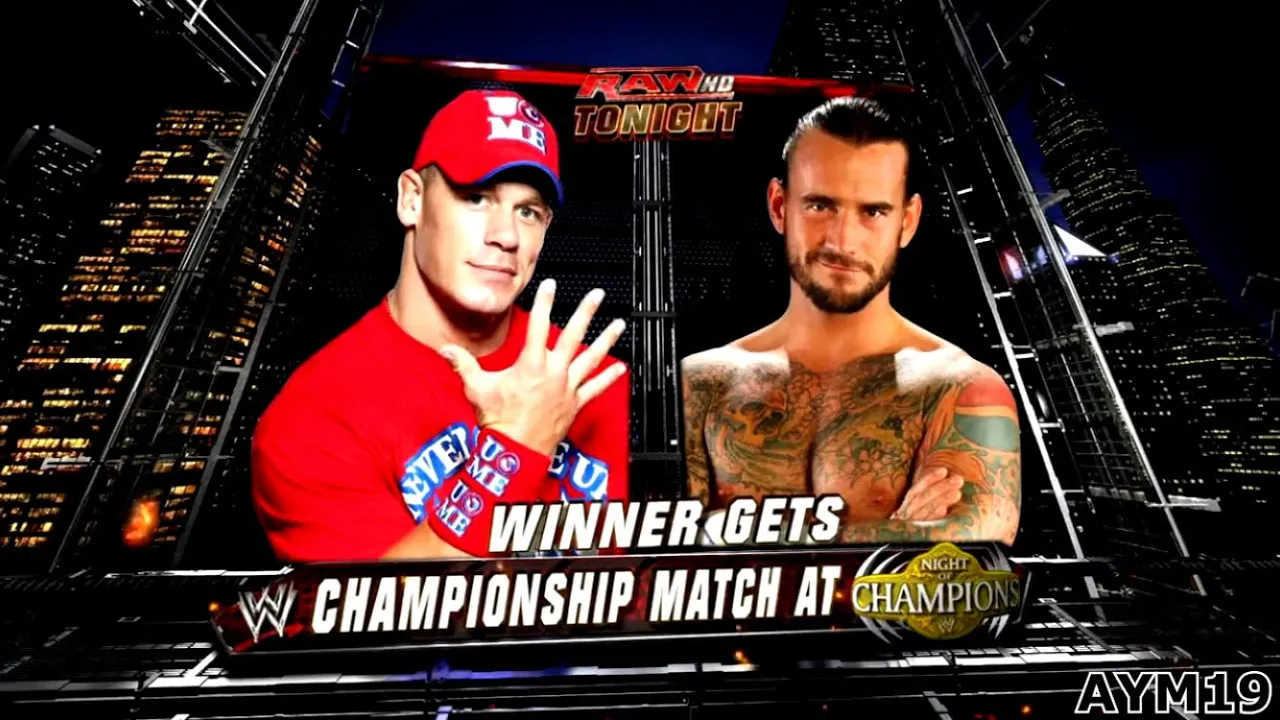 CM Punk vs John Cena RAW 8/22/2011 Highlights