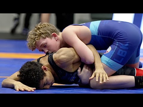 U15 Daniel Danho (SWE) vs William Lie Karelsen (NOR) 44kg. Greco-roman boys youth wrestling.