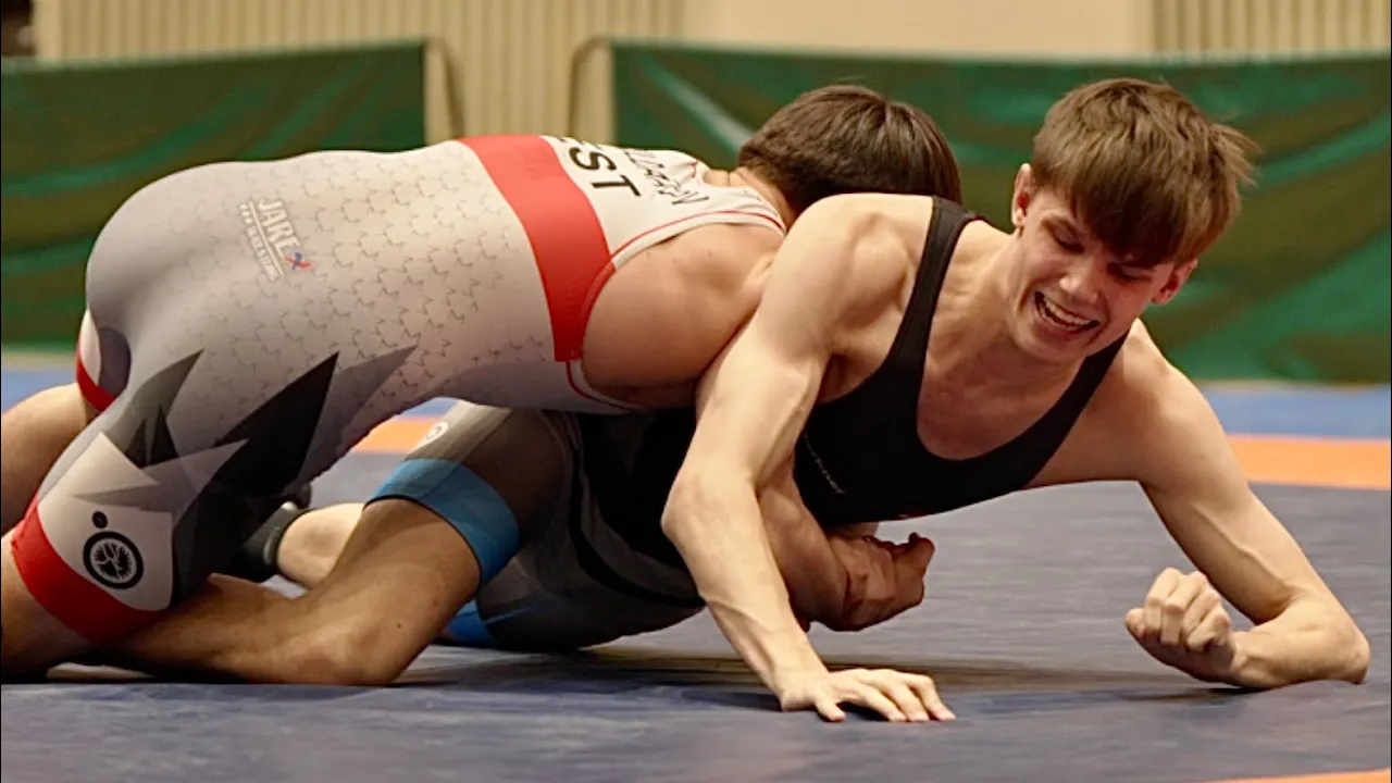 Kirill Buldakov (EST) vs Markuss Geks (LAT) 61kg. Freestyle men wrestling tournament.
