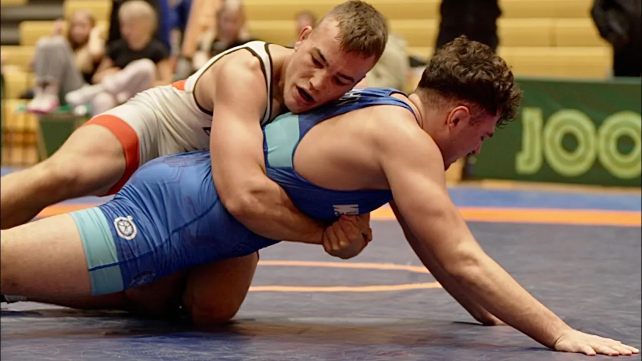 Tristan Aleksandrov (EST) vs Renat Shakhbazov (UKR) 79kg. Freestyle men wrestling tournament.