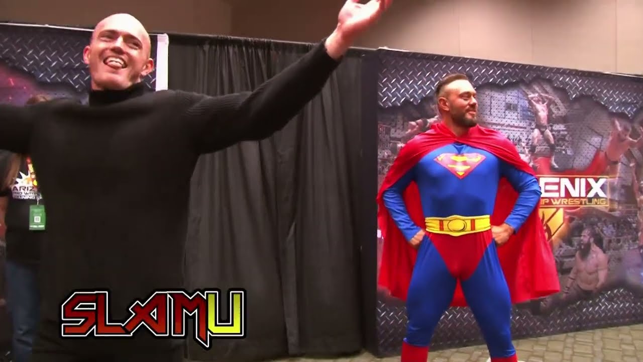 Backdrop film Lex Luthor and Superman vs. Spiderman and Spiderman | 5/25/2024 | Slam Fusion (2024)