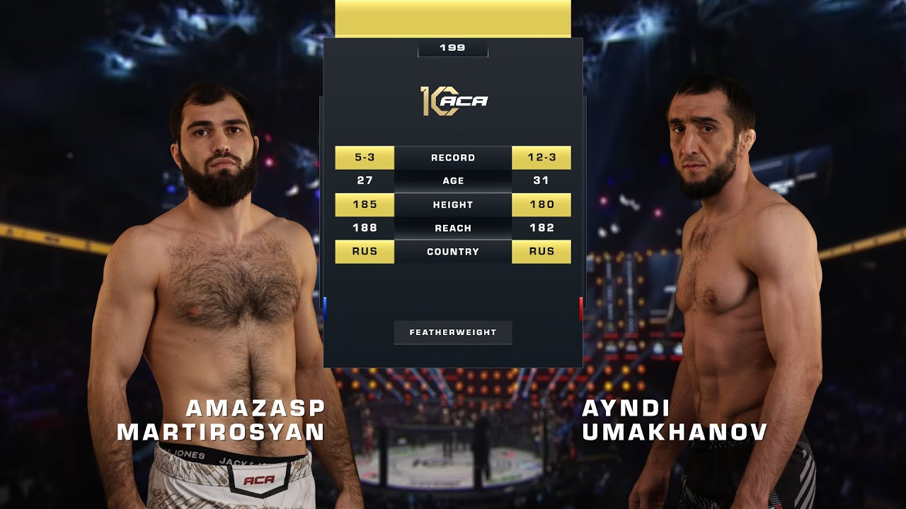 Амазасп Мартиросян vs. Айнди Умаханов | Amazasp Martirosyan vs. Ayndi Umakhanov | ACA 199