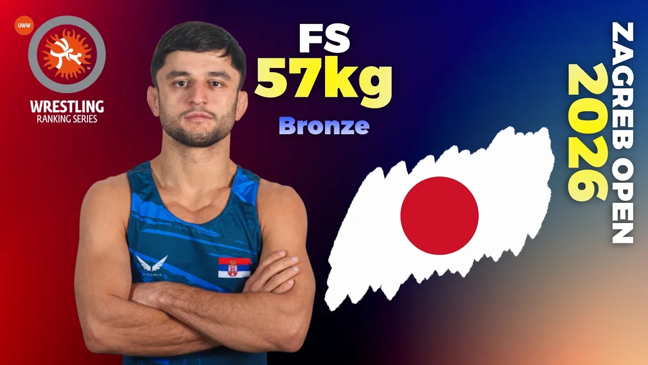 Azamat Arturovic TUSKAEV (SRB) vs. FUGA SASAKI (JPN). 2026 Zagreb Open | Bronze Medal | FS 57Kg