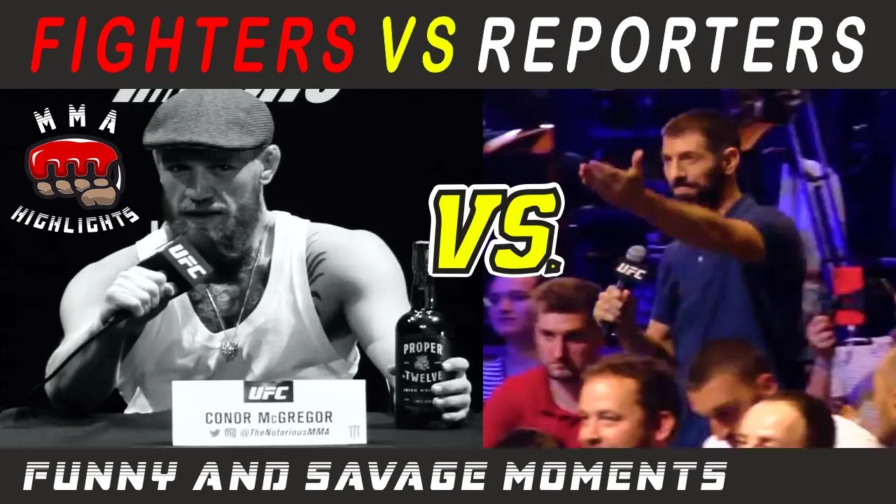 Fighters Vs Reporters on mic | Funny and Savage moments | MMA Highlights