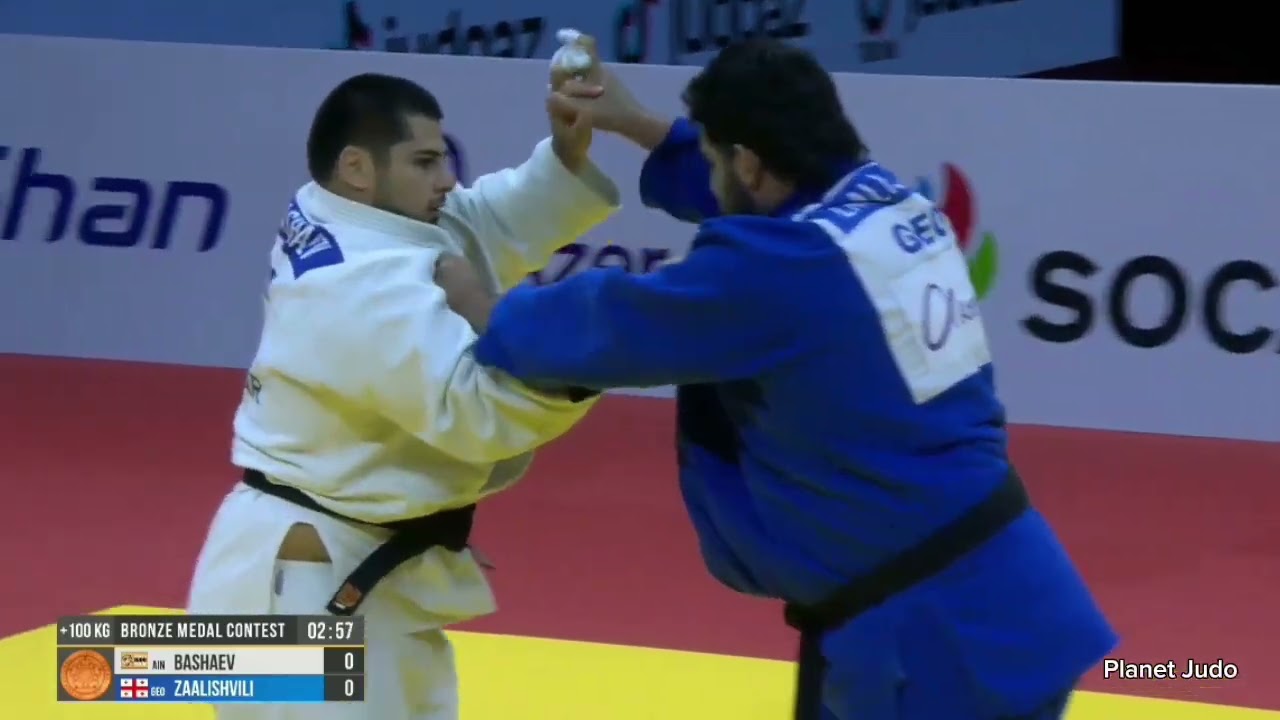 Tamerlan BASHAEV 🇷🇺 🆚️ Gela ZAALISHVILI 🇬🇪 | схватка  за бронзу/+100кг | Большой Шлем Баку 2023