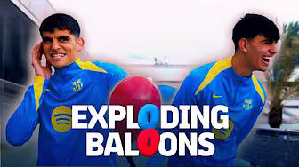 🎈💥💥🎈 BOOM! EXPLODING BALLOONS CHALLENGE WITH GERARD MARTÍN & MARC BERNAL | FC Barcelona 🔵🔴