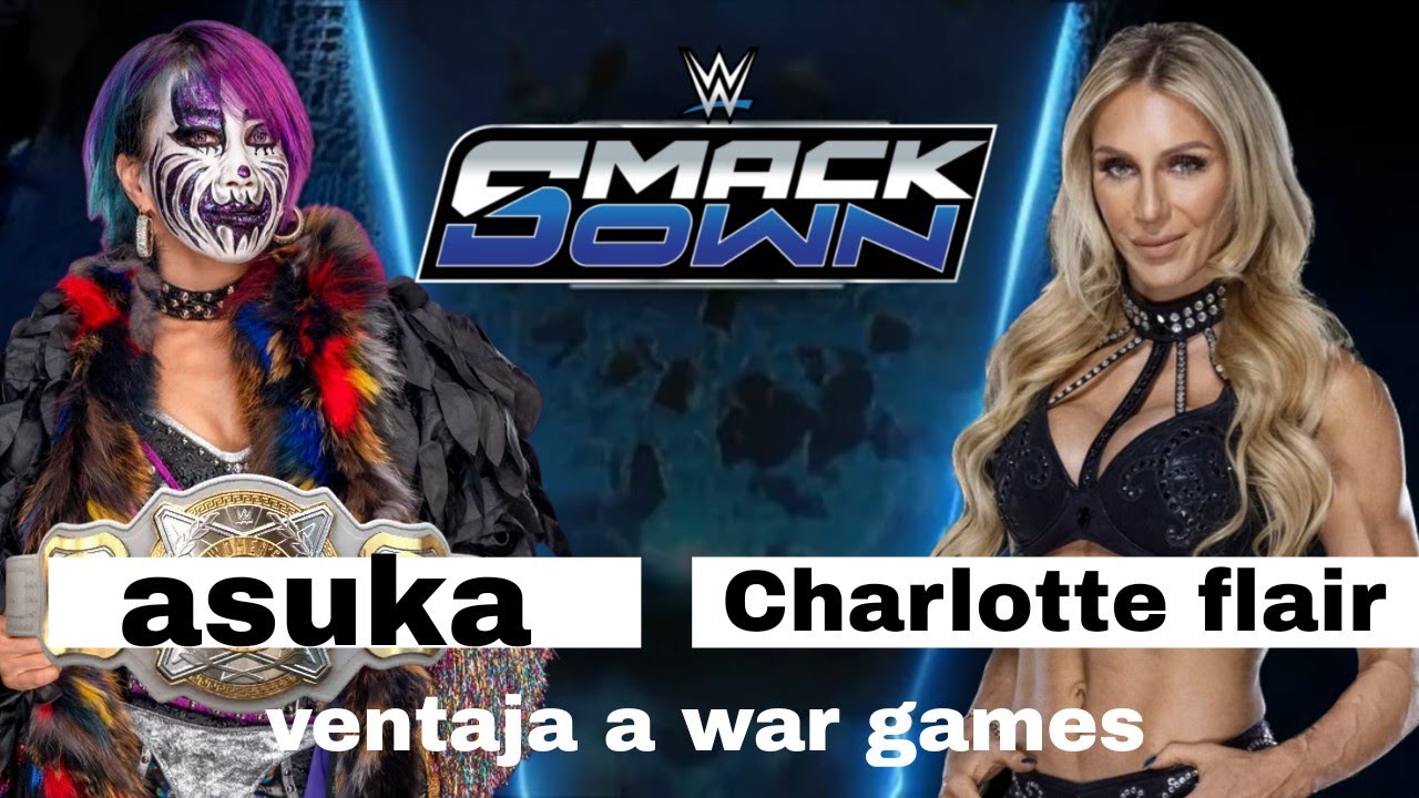 WWE 2K25 asuka vs Charlotte flair ventaja a WAR GAMES 
