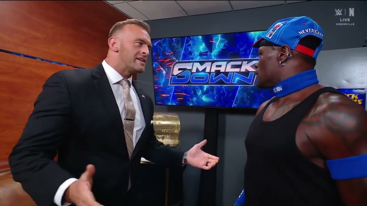 R-Truth confronts Nick Aldis - WWE SmackDown | Nov. 7, 2025