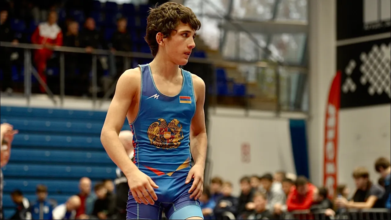 U17 Hamidulloh Azamatov (UZB) vs Narek Aleyan (ARM) 48kg final! Greco-roman boys wrestling. B-cam