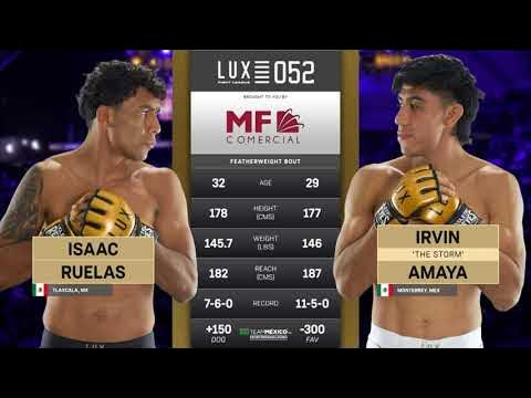 ¡Irvin "The Storm" Amaya destruye a Isaac "El Muelas" Ruelas en el 1er Round! | Lux 052 🔥