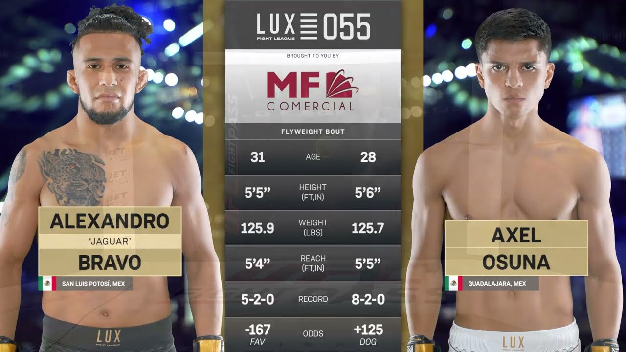 Axel “El Charro” Osuna vs Alexandro “El Jaguar” Bravo | LUX 055 Guadalajara | Victoria por decisión