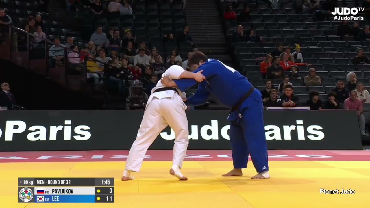 Andzhei PAVLIUKOV 🇷🇺 🆚️ Seungyeob LEE 🇰🇷 | 1/16финала /+100кг | Большой Шлем Париж 2026
