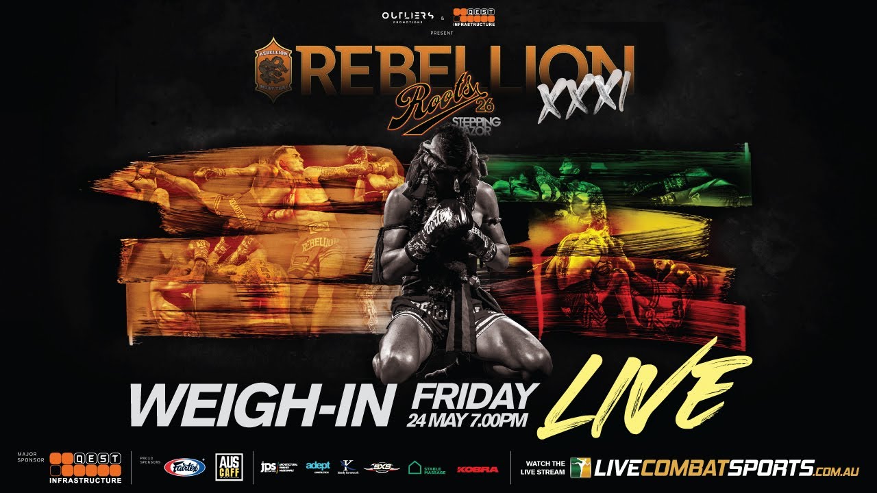 🔴 LIVE WEIGH-IN Roots 26  // Rebellion Muaythai 31: Damien Alamos Vs Petchthingchai Sor Sommai