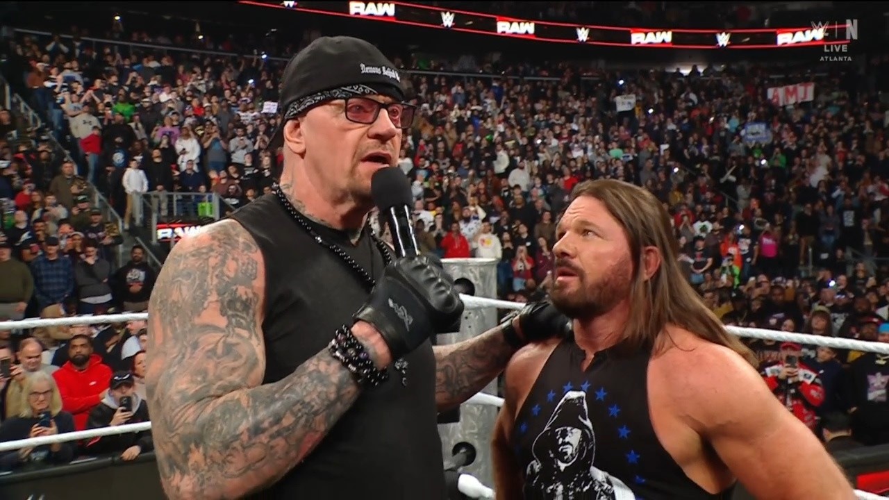 The Undertaker confronts AJ Styles - WWE RAW | Feb. 23, 2026