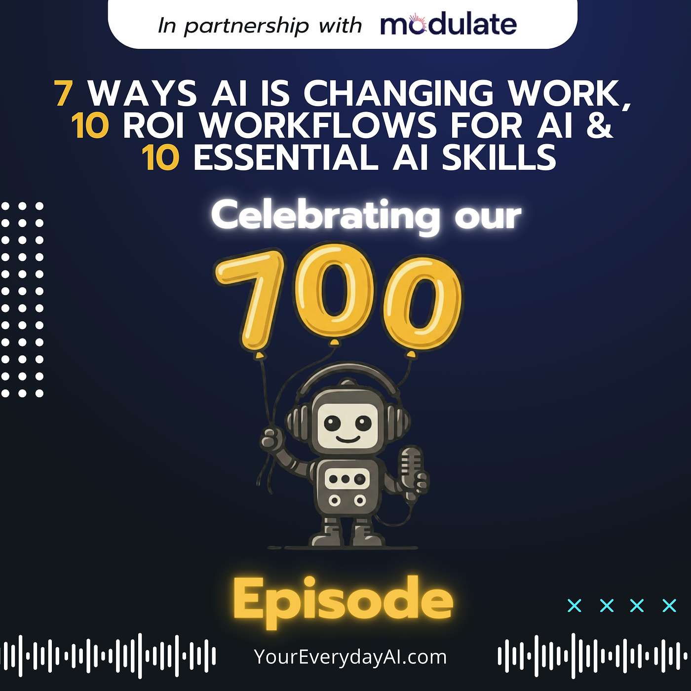 Celebrating Everyday AI's 700th Episode: - 7 Ways AI Is Reshaping How We Work - 10 AI Workflows That Actually Deliver ROI - 10 AI Skills Every Professional Needs in 2026