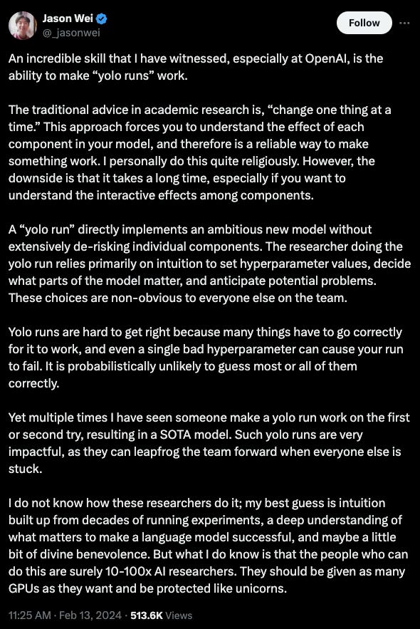 The 10,000x Yolo Researcher Metagame — with Yi Tay of Reka
