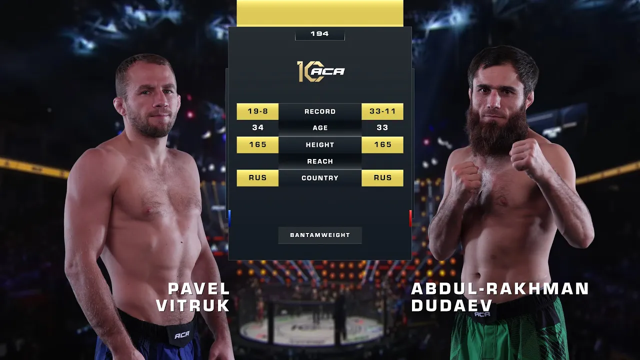 Павел Витрук vs. Абдул-Рахман Дудаев 2 | Pavel Vitruk vs. Abdul-Rakhman Dudaev 2 | ACA 194