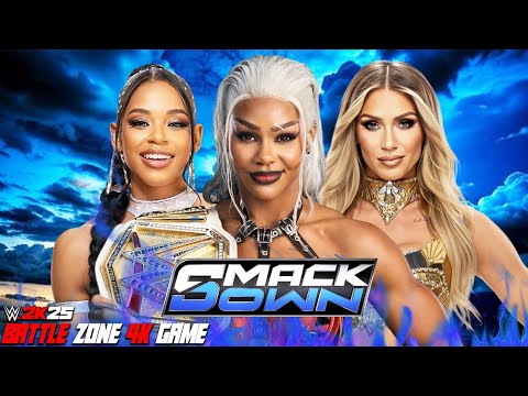 WWE SMACKDOWN - Bianca Belair vs Jade vs Charlotte - WWE Women Championship - WWE 2K25 27 Feb 2026
