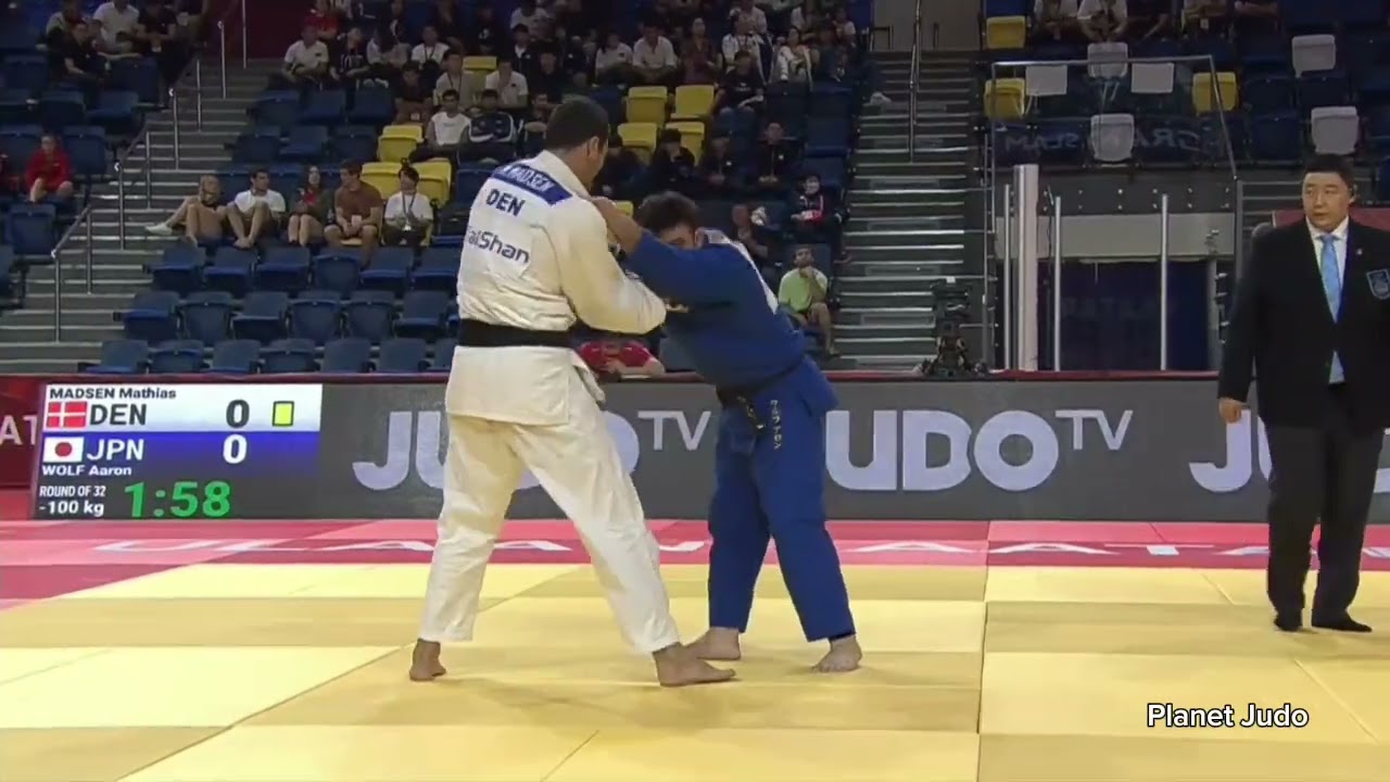 Mathias MADSEN 🇩🇰 🆚️ Aaron WOLF 🇯🇵 | 1 раунд/-100кг | Большой Шлем Улан-Батор 2023 